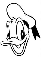 kolorowanki Kaczor Donald Disney - malowanki do wydruku numer  38 - wielka głowa